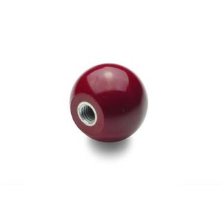 DIN-319-Ball-knobs-Plastic-red-KU-Plastic-E-With-threaded-bushing-RT-Red