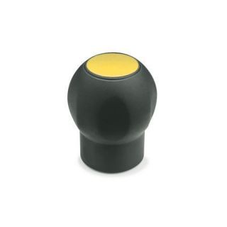 GN-675.1-Softline-Ball-handles-with-cap-Plastic-DGB-Yellow-RAL-1021-matte-finish