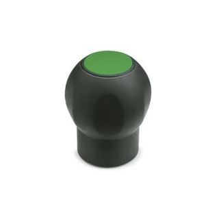 GN-675.1-Softline-Ball-handles-with-cap-Plastic-DGN-Green-RAL-6017-matte-finish