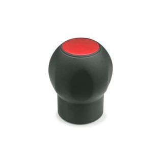 GN-675.1-Softline-Ball-handles-with-cap-Plastic-DRT-Red-RAL-3000-matte-finish