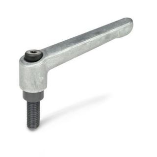 GN-300-Adjustable-hand-levers-Zinc-die-casting-with-threaded-stud-steel-blackened-RH-Uncoated