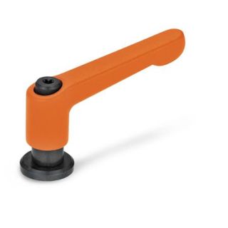 GN-307-Adjustable-hand-levers-Zinc-die-casting-with-bushing-and-washer-OS-Orange-RAL-2004-textured-finish