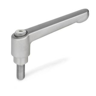 GN-300.5-Adjustable-Stainless-Steel-Hand-levers-with-threaded-stud-matte-shot-blasted-With-internal-hexalobular