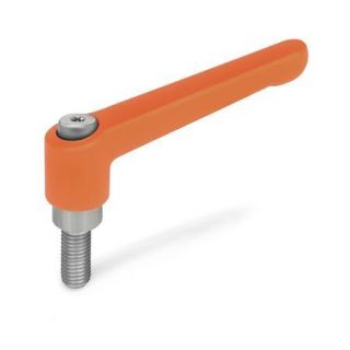 GN-300.1-Adjustable-hand-levers-threaded-stud-Stainless-Steel-OS-Orange-RAL-2004-textured-finish