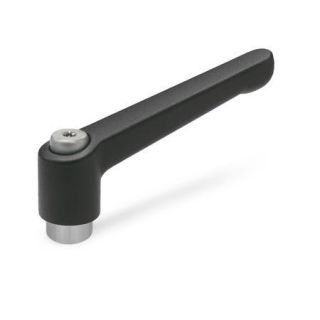 GN-300.1-Adjustable-hand-levers-Zinc-die-casting-Bushing-Stainless-Steel-SW-Black-RAL-9005-textured-finish