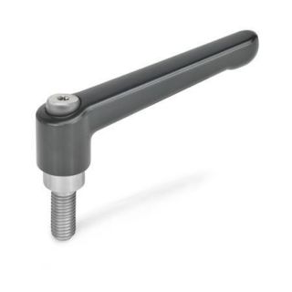 GN-300.1-Adjustable-hand-levers-threaded-stud-Stainless-Steel-SZ-Black-RAL-9011-silk-finish