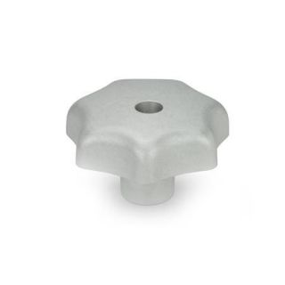 DIN-6336-Star-knobs-Aluminum-MT-Matte-finish-tumbled-With-threaded-through-bore