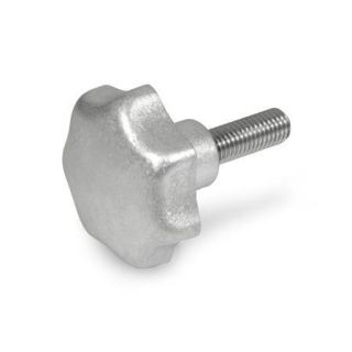 GN-6336.5-Star-knobs-Aluminum-threaded-stud-Stainless-Steel-AM-Matte-finish-tumbled