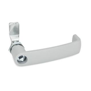 GN-115.7-Latches-with-cabinet-U-handles-SR-Silver-RAL-9006-textured-finish-With-triangular-spindle