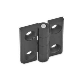 GN-237-Hinges-Zinc-die-casting-Aluminum-2x2-bores-for-countersunk-screws-Zinc-die-casting-SW-Black-RAL-9005-textured-finish