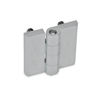 GN-237-Hinges-Zinc-die-casting-Aluminum-Zinc-die-casting-2x2-threaded-studs-SR-Silver-RAL-9006-textured-finish