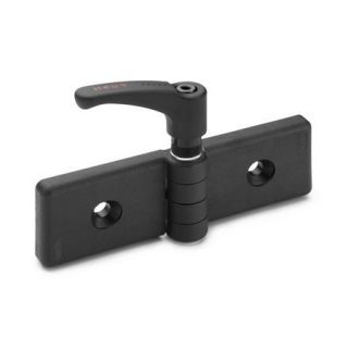 GN-159-Hinges-for-profile-systems-Plastic-With-safety-hand-levers-SW-Black-matte-finish