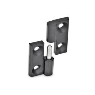 GN-337-Hinges-detachable-Zinc-die-casting-Zinc-die-casting-Fixed-bearing-pin-left-SW-Black-RAL-9005-textured-finish