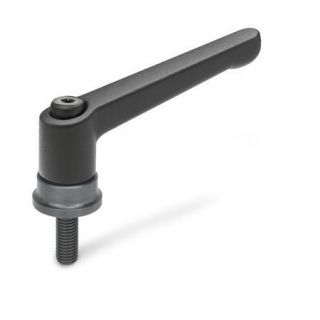 GN-300.4-Adjustable-hand-levers-with-increased-clamping-force-with-threaded-stud-steel-SW-Black-RAL-9005-textured-finish