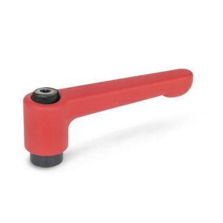 GN-302-Flat-adjustable-hand-levers-zinc-die-casting-bushing-steel-RS-Red-RAL-3000-textured-finish