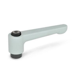 GN-302-Flat-adjustable-hand-levers-zinc-die-casting-bushing-steel-SR-Silver-RAL-9006-textured-finish