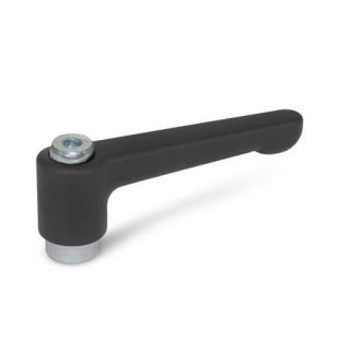 GN-302.2-Flat-Adjustable-Hand-Levers-Zinc-Die-Casting-Bushing-Steel-Zinc-Plated-SW-Black-RAL-9005-textured-finish