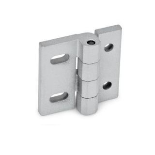 GN-235-Hinges-adjustable-Zinc-die-casting-With-through-holes-horizontally-adjustable-SR-Silver-RAL-9006-textured-finish-Zinc-die-casting