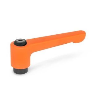 GN-302-Flat-adjustable-hand-levers-zinc-die-casting-bushing-steel-OS-Orange-RAL-2004-textured-finish