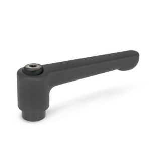 GN-302-Flat-adjustable-hand-levers-zinc-die-casting-bushing-steel-SW-Black-RAL-9005-textured-finish