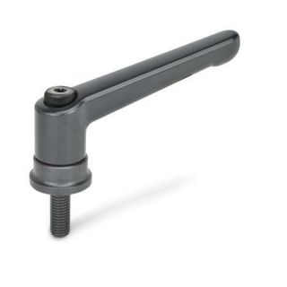 GN-300.4-Adjustable-hand-levers-with-increased-clamping-force-with-threaded-stud-steel-SZ-Black-RAL-9011-silk-finish