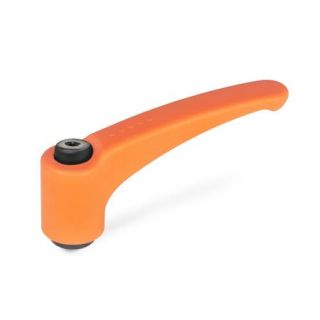 GN-604-Adjustable-hand-levers-Plastic-bushing-steel-OR-Orange-RAL-2004-matte-finish