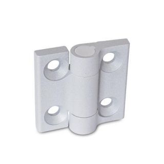 GN-437.3-Hinges-Zinc-die-casting-with-spring-loaded-return-SR-Silver-RAL-9006-textured-finish-Spring-loaded-return-opening-medium-spring-force