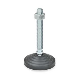 GN-344-Leveling-Feet-Foot-Plastic-Threaded-Stud-Steel-BG-With-nut-with-rubber-pad