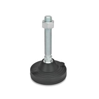 GN-245-Leveling-Feet-with-mounting-holes-BG-With-nut-with-rubber-pad