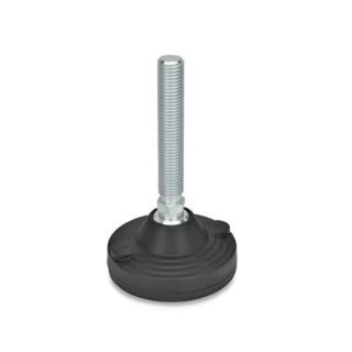 GN-245-Leveling-Feet-with-mounting-holes-AG-Without-nut-with-rubber-pad