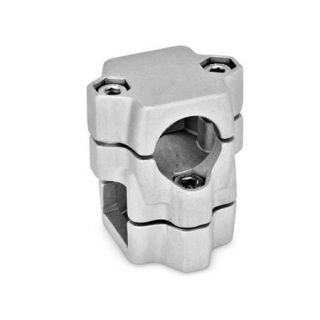 GN-134-Two-way-connector-clamps-multi-part-assembly-BL-Blasted-matt-Square-Bore