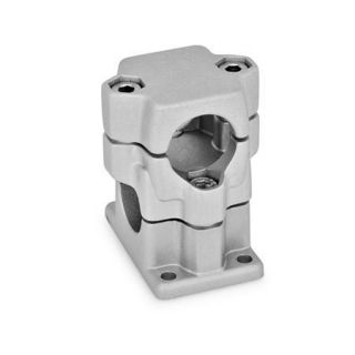 GN-141-Flanged-two-way-connector-clamps-multi-part-assembly-BL-Blasted-matt