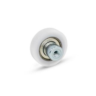 GN-753.1-Guide-Rollers-Plastic-with-Ball-Bearing-KV-Convex-3-Stud-with-internal-thread