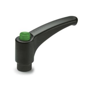 GN-603-Adjustable-hand-levers-plastic-bushing-brass-DGN-Green-RAL-6017-shiny-finish