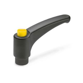 GN-603.1-Adjustable-hand-levers-plastic-bushing-Stainless-Steel-DGB-Yellow-RAL-1021-shiny-finish