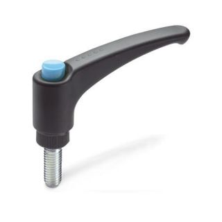 GN-603-Adjustable-hand-levers-plastic-threaded-stud-steel-DBL-Blue-RAL-5024-shiny-finish