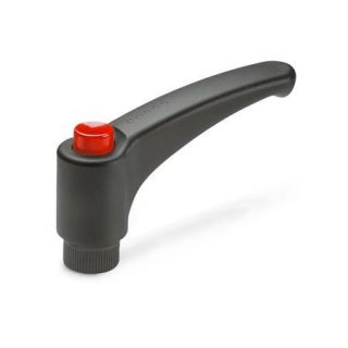 GN-603-Adjustable-hand-levers-plastic-bushing-brass-DRT-Red-RAL-3000-shiny-finish