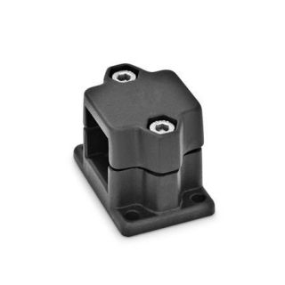 GN-147-Flanged-connector-clamps-Aluminum-Square-SW-Black-RAL-9005-textured-finish