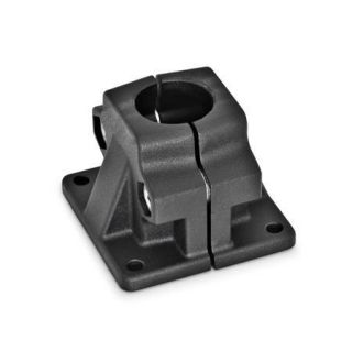 GN-165-Base-plate-connector-clamps-Aluminium-SW-Black-RAL-9005-textured-finish-Bore