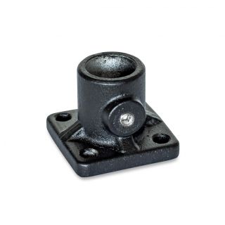 GN-162.8-Base-Plate-Connector-Clamps-Aluminum-with-Grub-Screw-SW-Black-RAL-9005-textured-finish