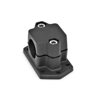 GN-147.3-Flanged-connector-clamps-Aluminum-SW-Black-RAL-9005-textured-finish-Bore