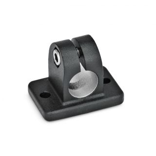 GN-145-Flanged-connector-clamps-Aluminum-SW-Black-RAL-9005-textured-finish