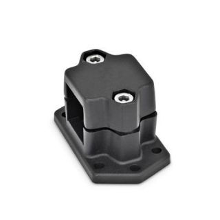 GN-147.3-Flanged-connector-clamps-Aluminum-Square-SW-Black-RAL-9005-textured-finish