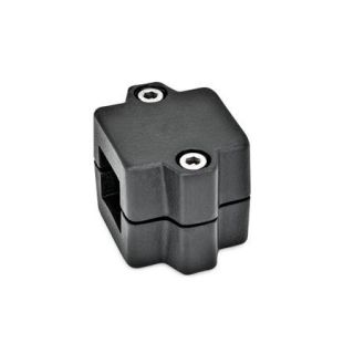 GN-241-Tube-connector-joints-Aluminum-SW-Black-RAL-9005-textured-finish-Square