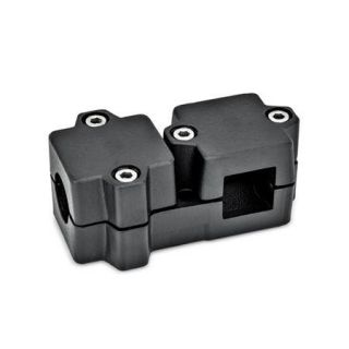 GN-194-T-Angle-connector-clamps-Aluminum-Square-SW-Black-RAL-9005-textured-finish-Bore