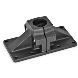 GN-167-Wide-base-plate-connector-clamps-Aluminum-SW-Black-RAL-9005-textured-finish-Bore