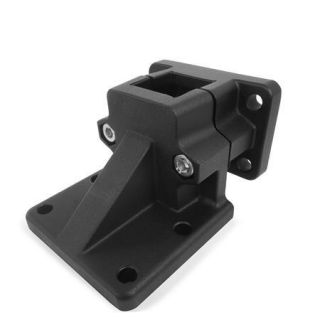 GN-171-Flanged-base-plate-connector-clamps-Aluminum-SW-Black-RAL-9005-textured-finish-Square