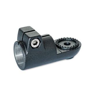 GN-276-Swivel-clamp-connectors-Aluminum-With-external-serration-SW-Black-RAL-9005-textured-finish