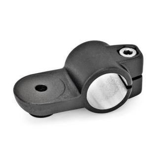 GN-278-Swivel-clamp-connectors-Aluminum-Without-centring-step-smooth-SW-Black-RAL-9005-textured-finish