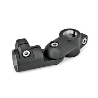 GN-284-Swivel-clamp-connector-joints-Aluminium-SW-Black-RAL-9005-textured-finish-Adjustment-with-15-division-serration